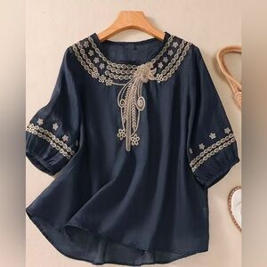Beautiful black vintage blouse